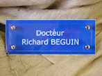 plaque professionnelle